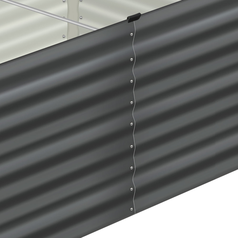 Livsip Garden Bed x 2 Galvanised Steel 120x80x73CM