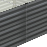 Livsip Garden Bed x 2 Galvanised Steel 120x80x73CM - Front View