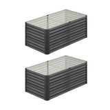 Livsip 160x80x73cm Garden Bed Galvanised Steel 4pcs