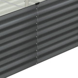 Livsip Raised Garden Bed Galvanised Steel 320x80x73CM - Side View