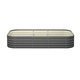 Livsip 9-IN-1 Raised Garden Bed Oval Galvanised Steel 40CM H