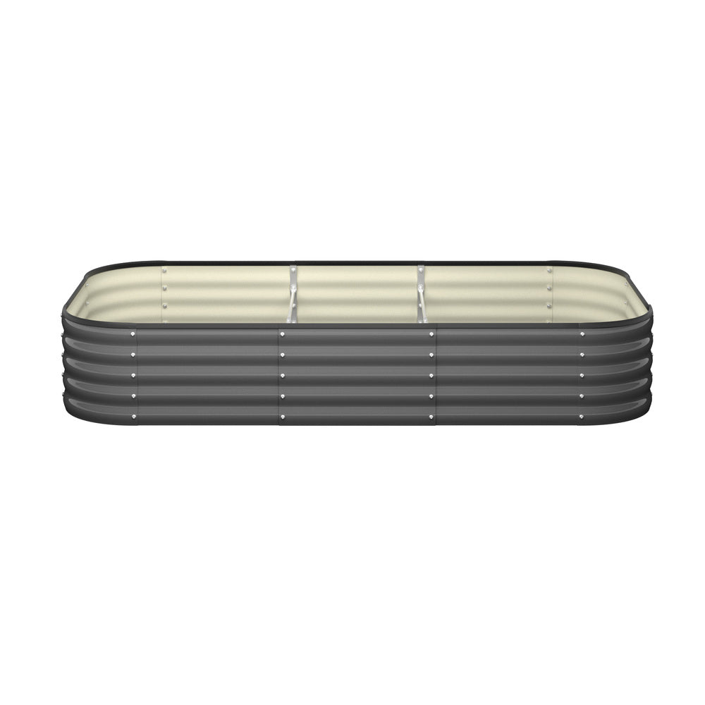 Livsip 9-IN-1 Raised Garden Bed Oval Galvanised Steel 40CM H