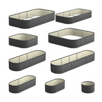 Livsip 9-IN-1 Raised Garden Bed Oval Galvanised Steel 40CM H, image 6