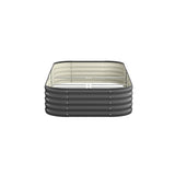 Livsip 9-IN-1 Raised Garden Bed Oval Galvanised Steel 40CM H