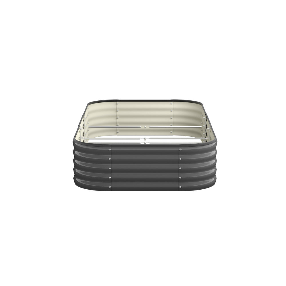 Livsip 9-IN-1 Raised Garden Bed Oval Galvanised Steel 40CM H