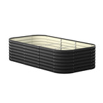 Livsip 9-IN-1 Raised Garden Bed Oval Galvanised Steel 56CM H