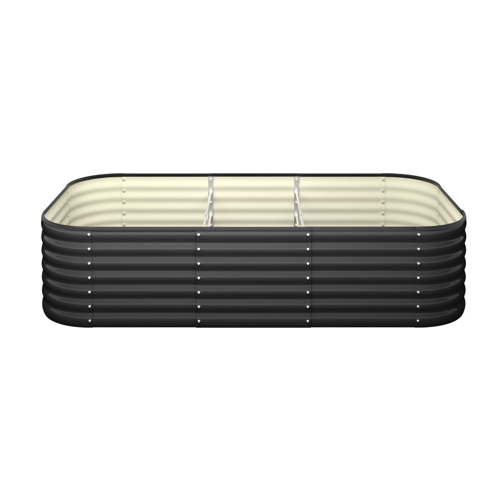 Livsip 9-IN-1 Raised Garden Bed Oval Galvanised Steel 56CM H