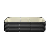 Livsip 9-IN-1 Raised Garden Bed Oval Galvanised Steel 56CM H - Close-Up Angle