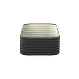 Livsip 9-IN-1 Raised Garden Bed Oval Galvanised Steel 56CM H