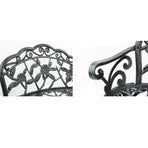Gardeon Outdoor Garden Bench Seat 100cm Cast Aluminium Patio Chair Vintage Green, image 3
