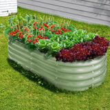 Livsip Garden Bed 160x80x42cm Planter Box Raised Container Galvanised Green
