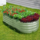 Livsip 2x Garden Bed 160x80x42cm Planter Box Raised Container Galvanised Green