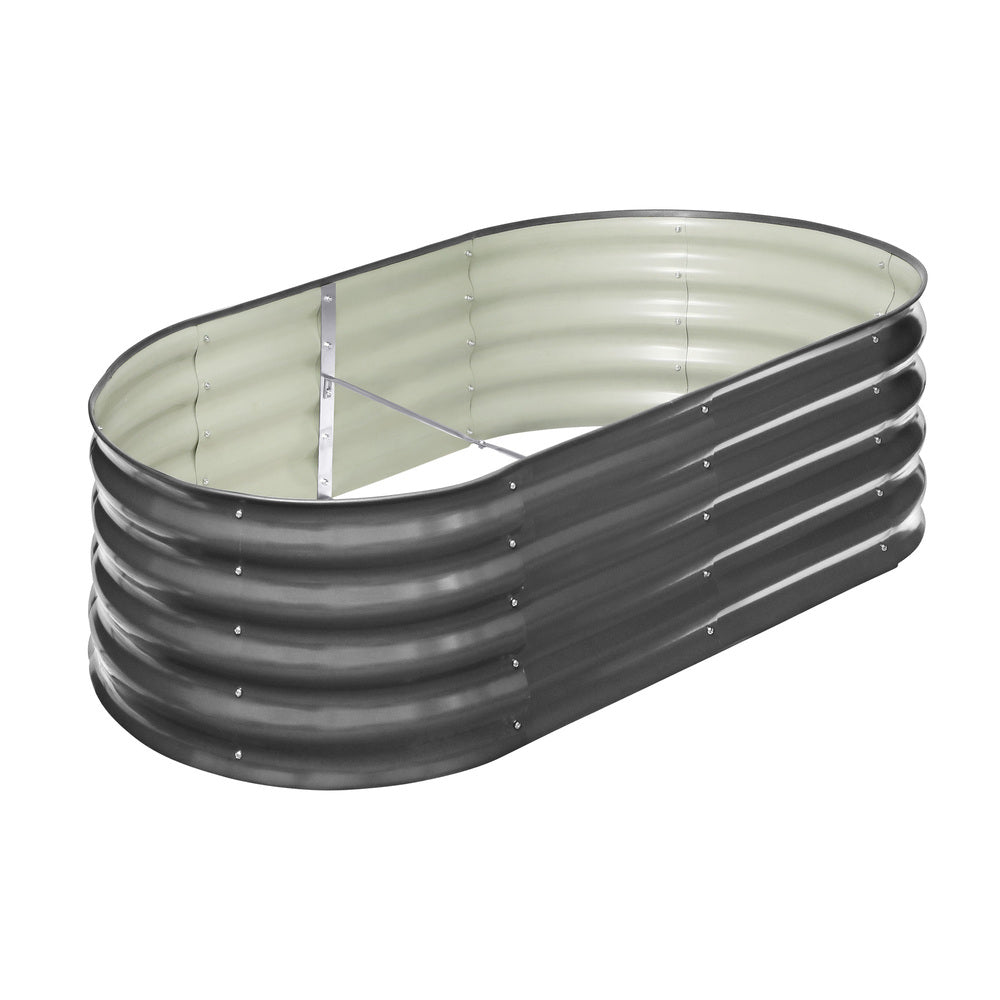 Livsip Galvanised Raised Garden Bed Steel Vegetable Planter 160X80X42CM