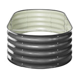 Livsip Galvanised Raised Garden Bed Steel Vegetable Planter 160X80X42CM - Top-Down View