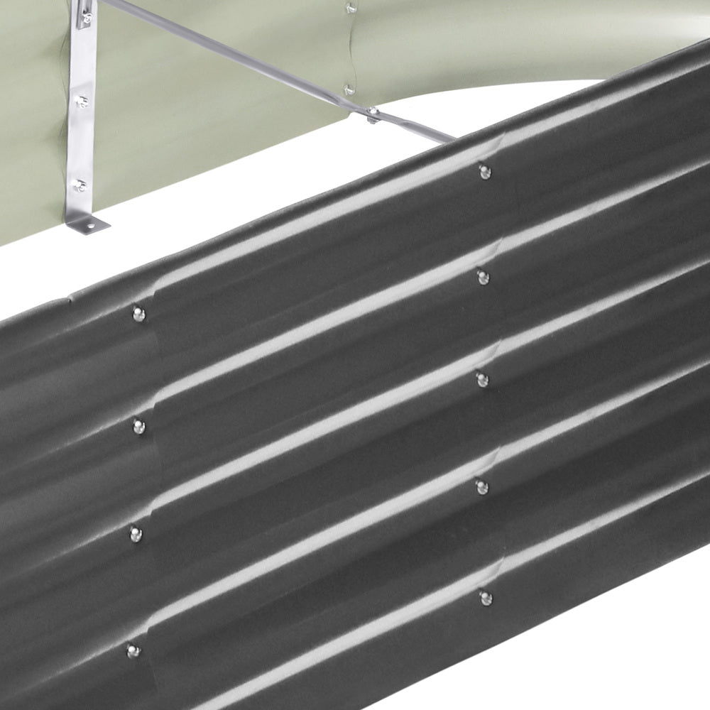 Livsip Galvanised Raised Garden Bed Steel Vegetable Planter 160X80X42CM