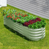 Livsip Garden Bed 240x80x42cm Planter Box Raised Container Galvanised Green