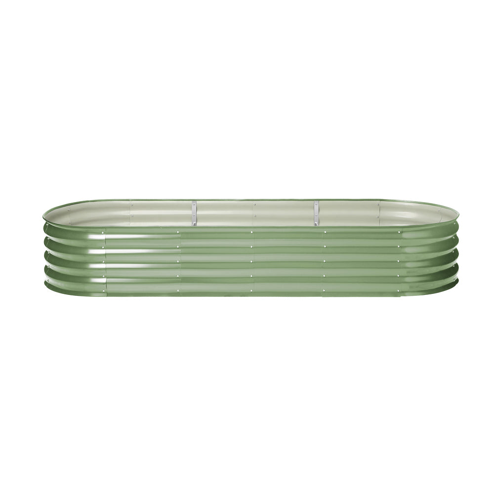 Livsip 3x Garden Bed 240x80x42cm Planter Box Raised Container Galvanised Green