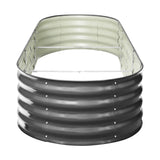 Livsip Galvanised Raised Garden Bed Steel Vegetable Planter 240X80X42CM - Front View