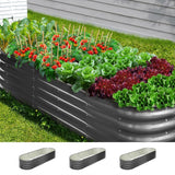 Livsip 3X Garden Bed Galvanised Raised Garden Bed 240X80X42CM - Front View