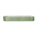 Livsip 2x Garden Bed 320x80x42cm Planter Box Raised Container Galvanised Green - Top-Down View
