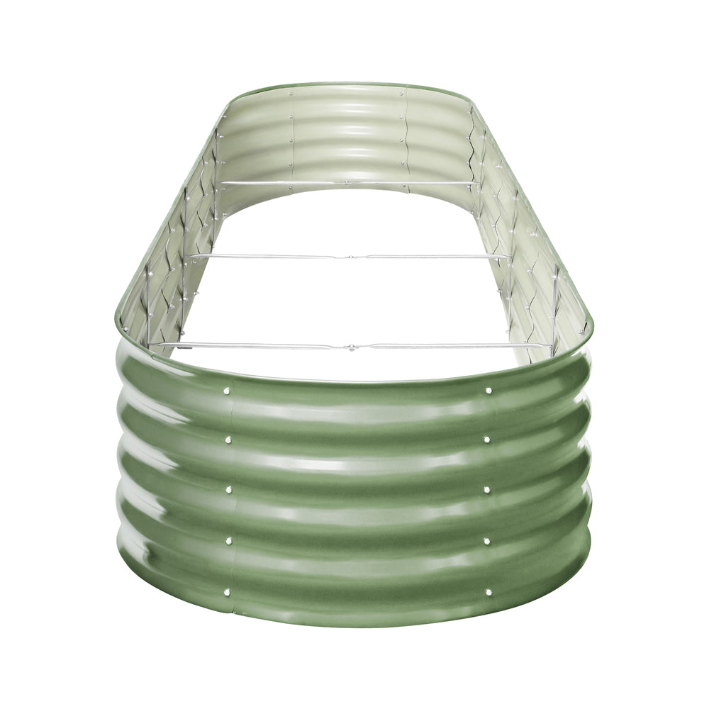 Livsip 2x Garden Bed 320x80x42cm Planter Box Raised Container Galvanised Green