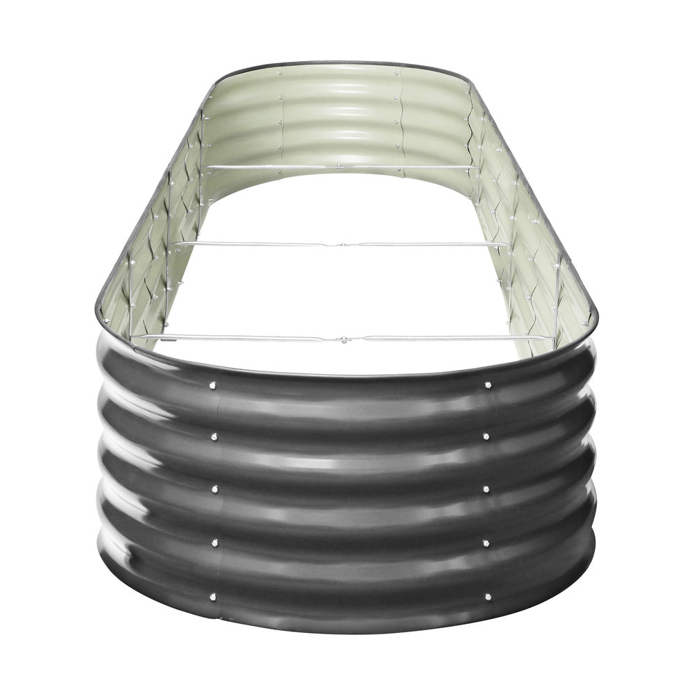 Livsip Galvanised Raised Garden Bed Steel Vegetable Planter 320X80X42CM