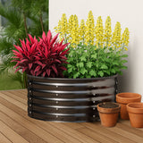 Livsip Garden Bed 90x45cm Galvanised Steel Round