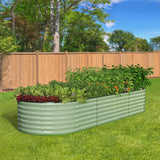 Livsip Garden Bed 240x80x56cm Planter Box Raised Container Galvanised Green