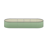 Livsip Garden Bed 240x80x56cm Planter Box Raised Container Galvanised Green - Close-Up Angle