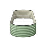 Livsip Garden Bed 240x80x56cm Planter Box Raised Container Galvanised Green - Front View