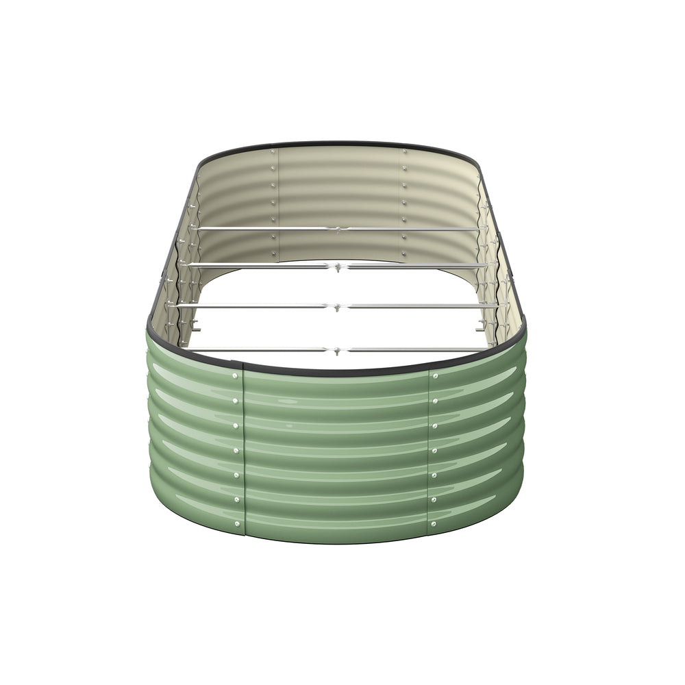 Livsip 4x Garden Bed 240x80x56cm Planter Box Raised Container Galvanised Green