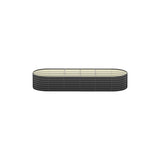 Livsip Raised Garden Bed Oval Galvanised Steel 240X80X56cm