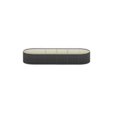 Livsip Raised Garden Bed Oval Galvanised Steel 240X80X56cm - Close-Up Angle