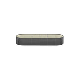 Livsip Raised Garden Bed 240X80X56cm Galvanised Steel 2pcs - Top-Down View