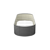 Livsip Raised Garden Bed 240X80X56cm Galvanised Steel 2pcs