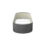 Livsip Raised Garden Bed 240X80X56cm Galvanised Steel 2pcs - 45-Degree Angle