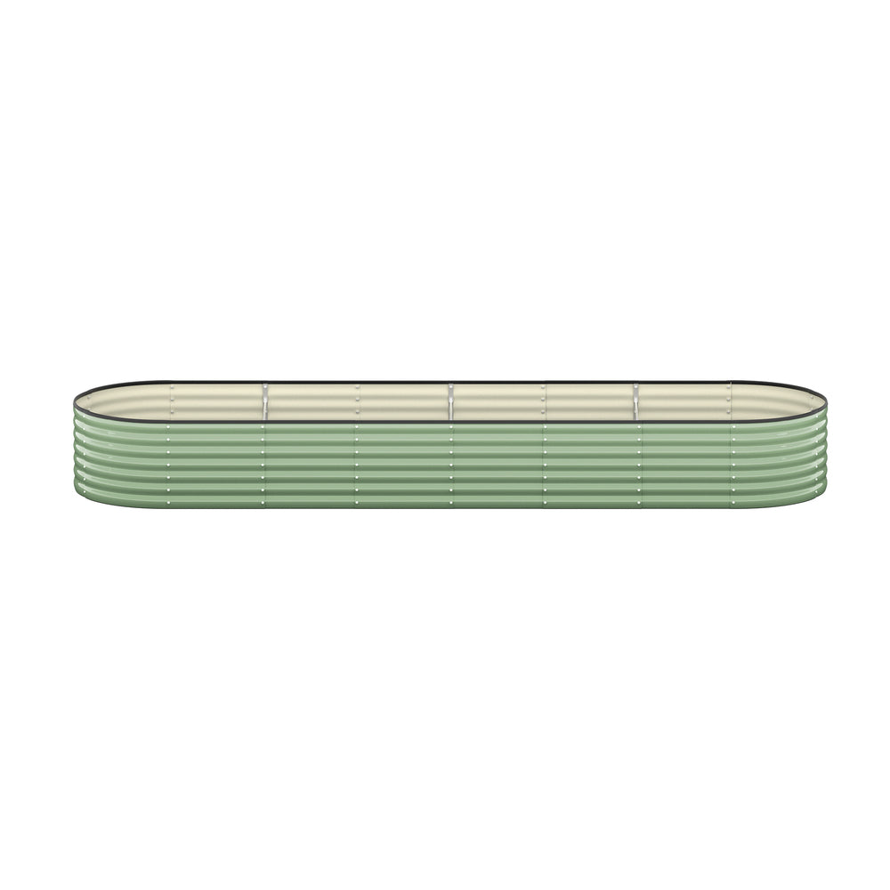 Livsip 2x Garden Bed 320x80x56cm Planter Box Raised Container Galvanised Green