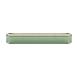 Livsip 2x Garden Bed 320x80x56cm Planter Box Raised Container Galvanised Green - 45-Degree Angle