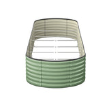 Livsip 2x Garden Bed 320x80x56cm Planter Box Raised Container Galvanised Green - Low Angle