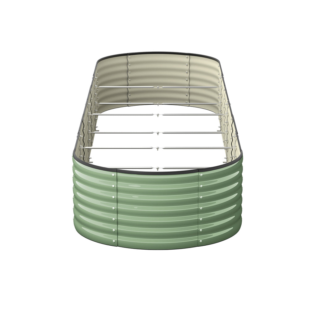 Livsip 3x Garden Bed 320x80x56cm Planter Box Raised Container Galvanised Green
