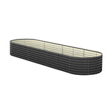 Livsip Raised Garden Bed Oval Galvanised Steel 320X80X56cm