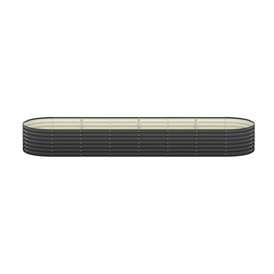 Livsip Raised Garden Bed 320X80X56cm Galvanised Steel 3pcs
