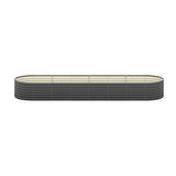 Livsip Raised Garden Bed 320X80X56cm Galvanised Steel 2pcs