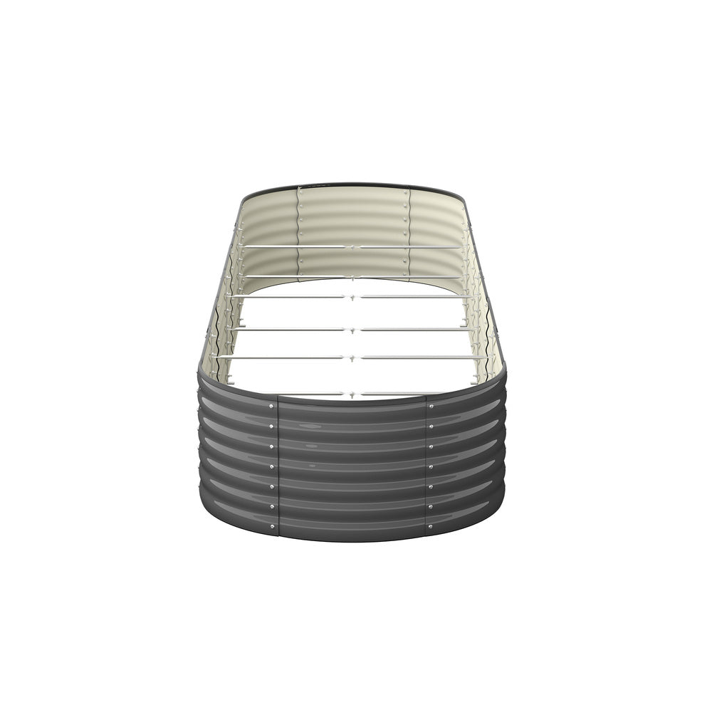 Livsip Raised Garden Bed 320X80X56cm Galvanised Steel 2pcs