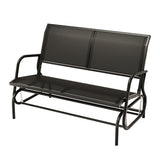 Gardeon Outdoor Garden Bench Seat Swing Glider Rocking 2 Seater Patio Furniture Black - 45-Degree Angle