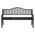 Gardeon Outdoor Garden Bench Seat Loveseat Steel Foldable Table Patio Furniture Black, image 3