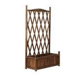 Livsip Wooden Raised Garden Bed with Trellis 64x28.5x115cm