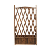Livsip Wooden Raised Garden Bed with Trellis 64x28.5x115cm - 45-Degree Angle