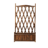 Livsip 2pc Wooden Raised Garden Bed with Trellis 64x28.5x115cm