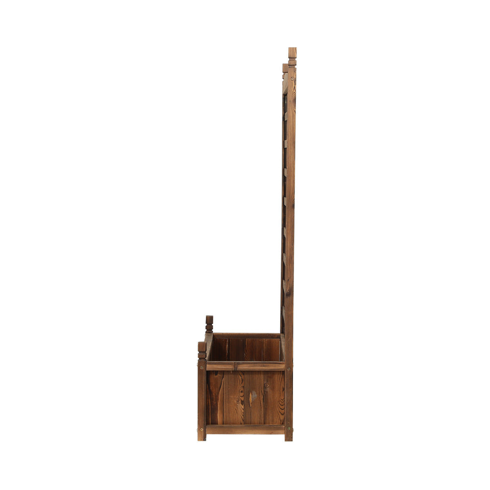 Livsip Wooden Garden Bed with Trellis 64x28.5x115cm